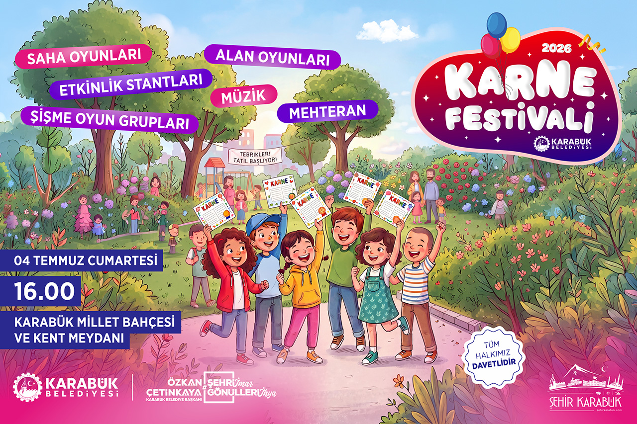 Karabük Belediyesinden Öğrencilere Karne Festivali