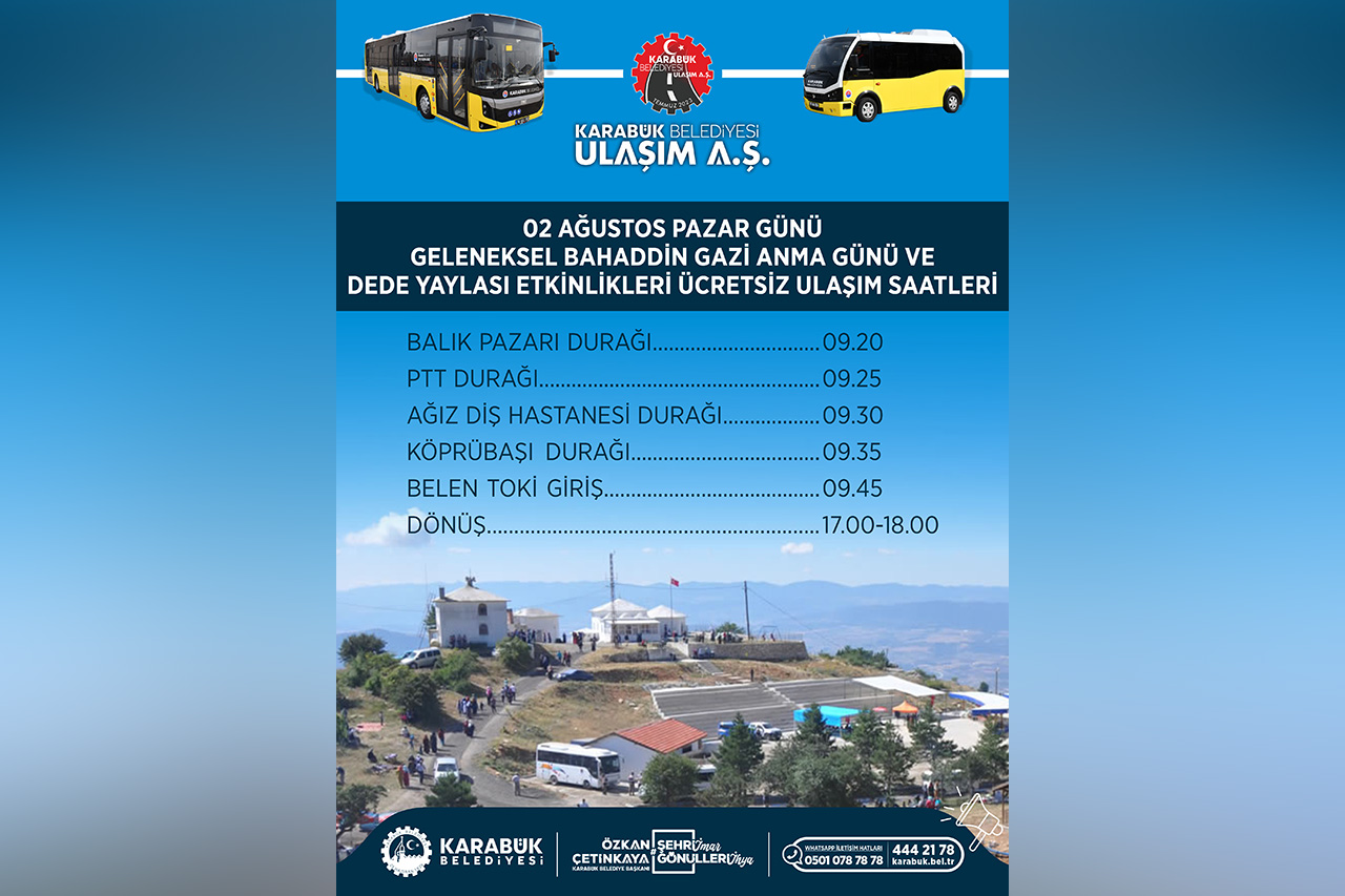 Geleneksel Bahaddin Gazi Anma Günleri ve Dede Yaylası Etkinlikleri İçin Pazar Günü Buluşuyoruz!