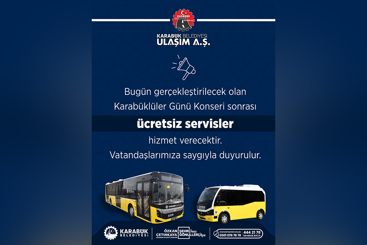 Konser Sonrası Ücretsiz Servislerimiz Hizmet Verecektir