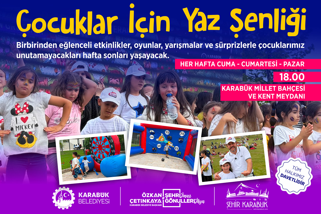 Başkan Çetinkaya’dan Çocuklara Yaz Sürprizi: Şenlikler Başlıyor!