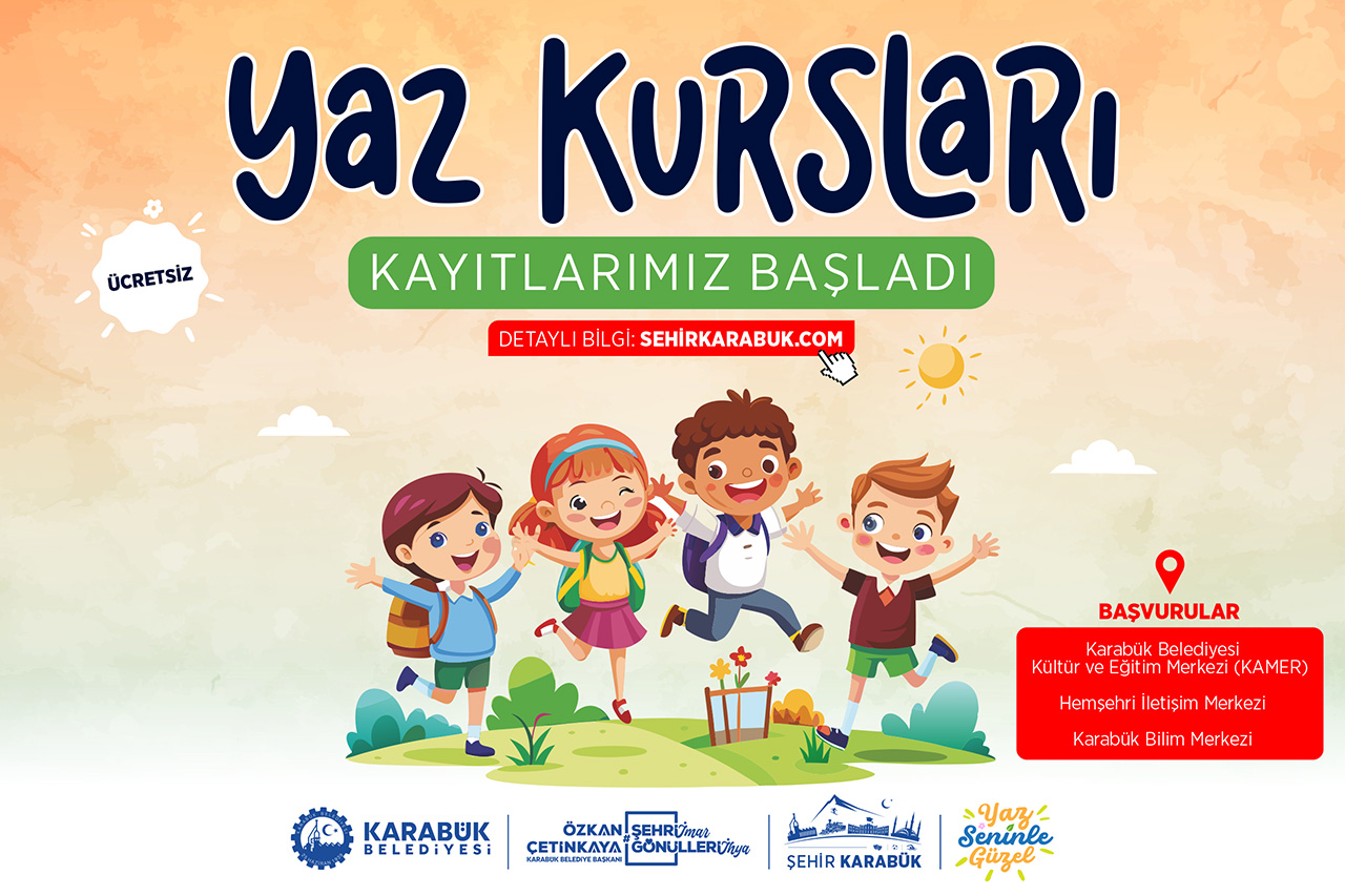 Karabük Belediyesi Yaz Kursları Kayıtları Başladı!