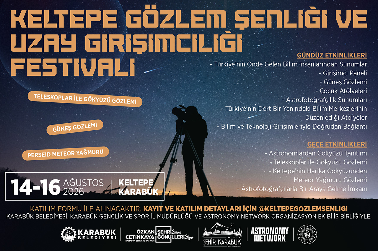 Keltepe Gözlem Şenliği ve Uzay Girişimciliği Festivali Başlıyor