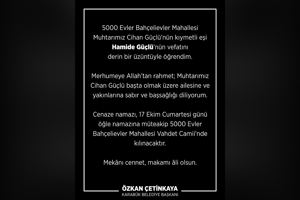 Vefat ve Başsağlığı