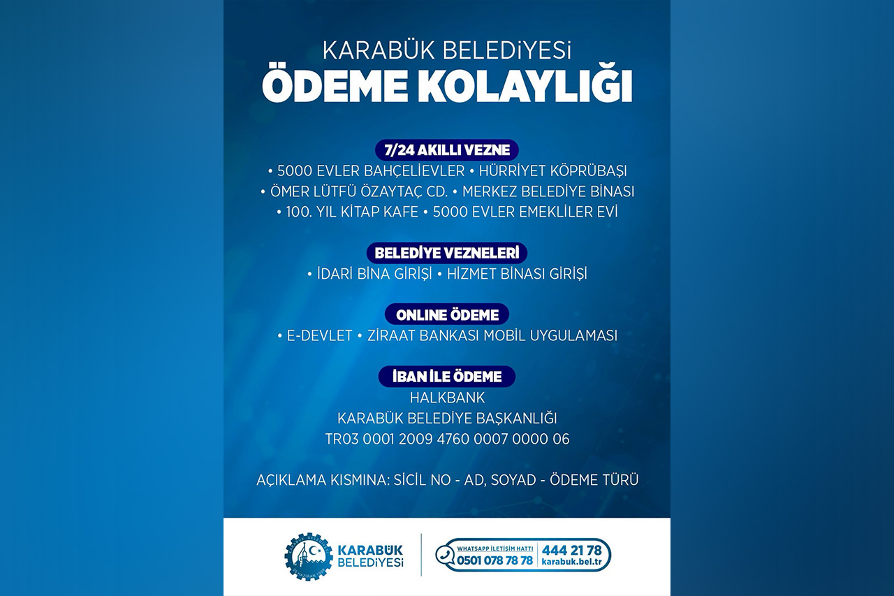 Karabük Belediyesi Ödeme Kolaylığı