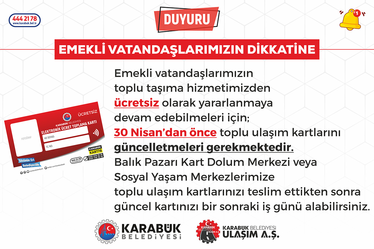 Emekli Vatandaşlarımızın Dikkatine