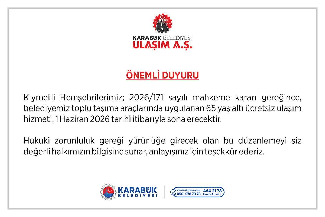 Önemli Duyuru