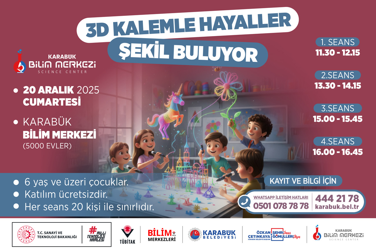 Yoğun İstek Üzerine Çocuklara Özel 3 Boyutlu Kalem Atölyesi Yeniden!