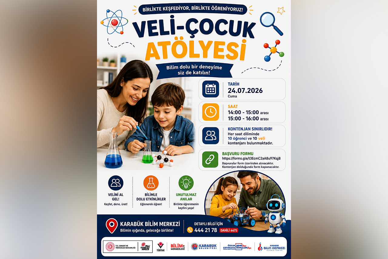 Veli - Çocuk Atölyesi ile Bilimi Birlikte Keşfetmeye Davetlisiniz!