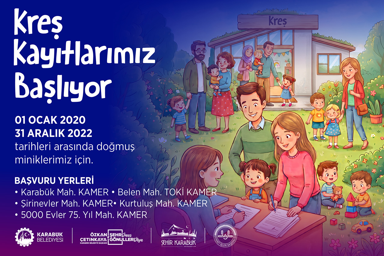 Karabük Belediyesinde Kreş Kayıtları Başlıyor