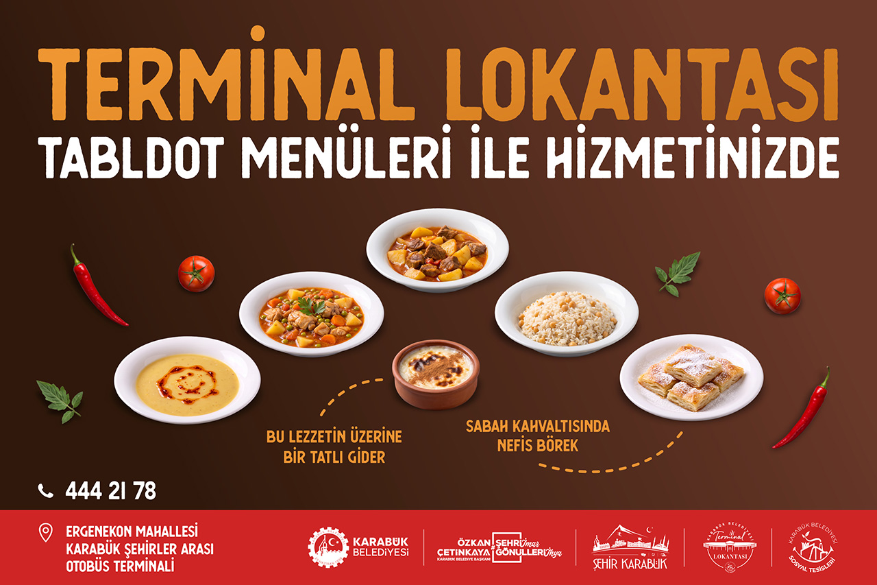 Terminal Lokantamız Zengin Tabldot Menüleriyle Hizmetinizde!