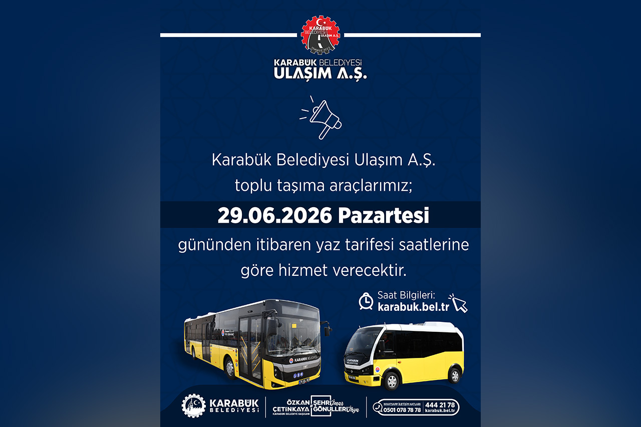 Ulaşımda Yaz Tarifesi Başlıyor