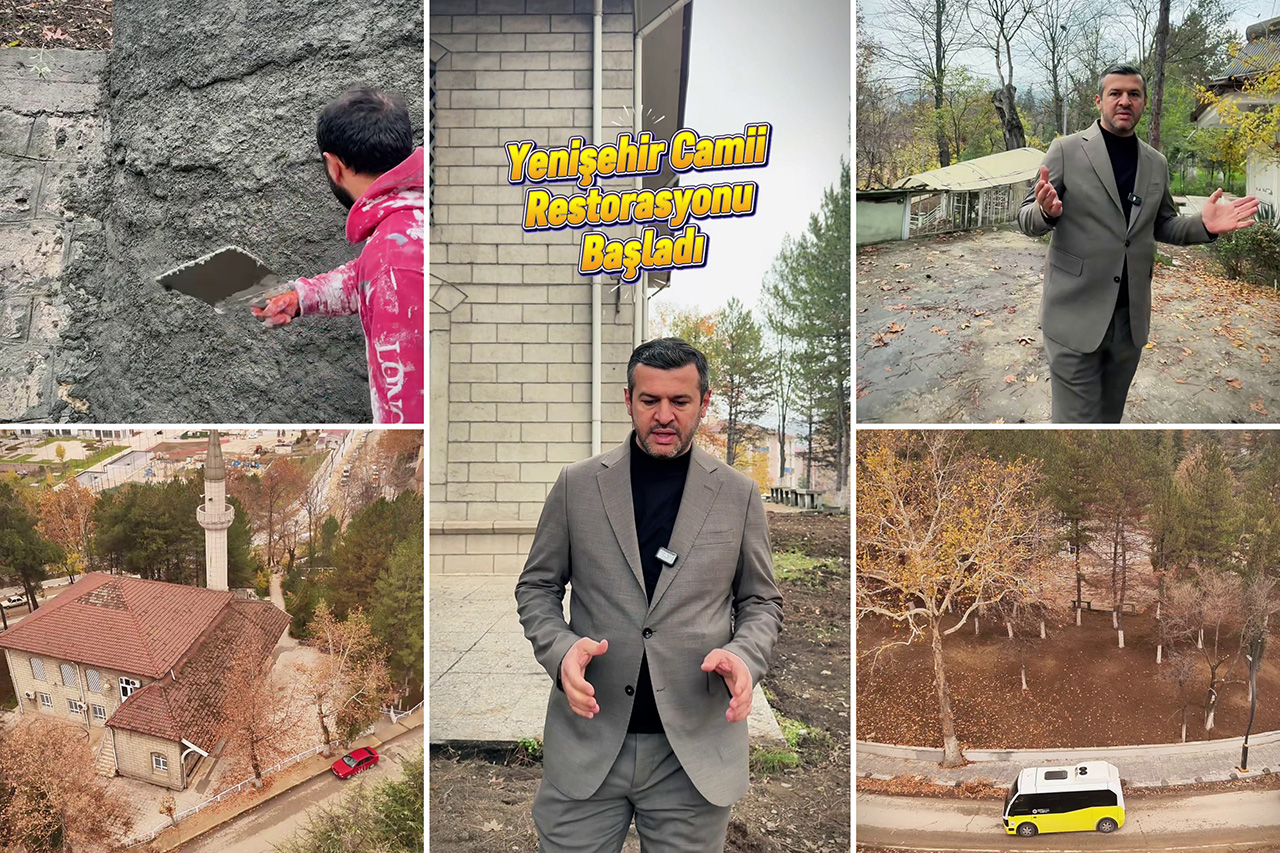 Yenişehir Camii ve Çevresinde Restorasyon ve Çevre Düzenleme Çalışmaları Başladı