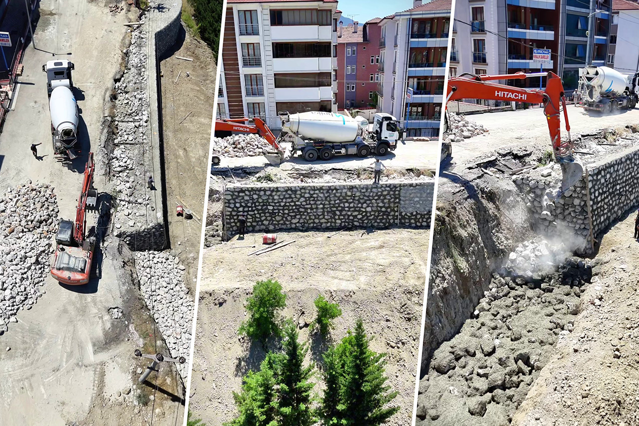 Karabük Belediyesi’nden 100. Yıl Mahallesi’nde Toprak Kaymasına Karşı Güçlü Önlem