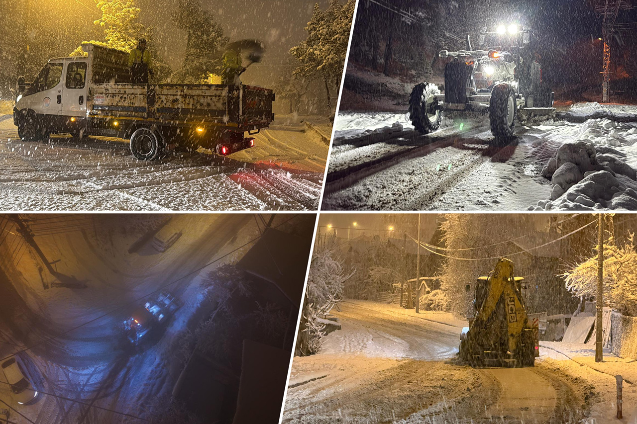 Karabük Belediyesi’nin Yoğun Kar Mesaisi Devam Ediyor