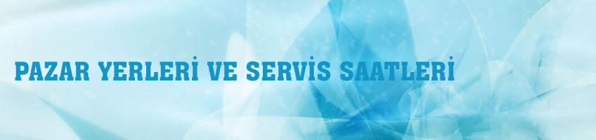 Pazar Yerleri ve Ücretsiz Servis Saatleri