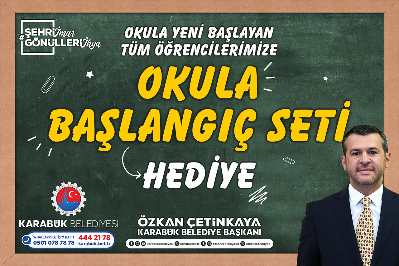 Okula Yeni Başlayan Tüm Öğrencilerimize Okula Başlangıç Seti Hediye