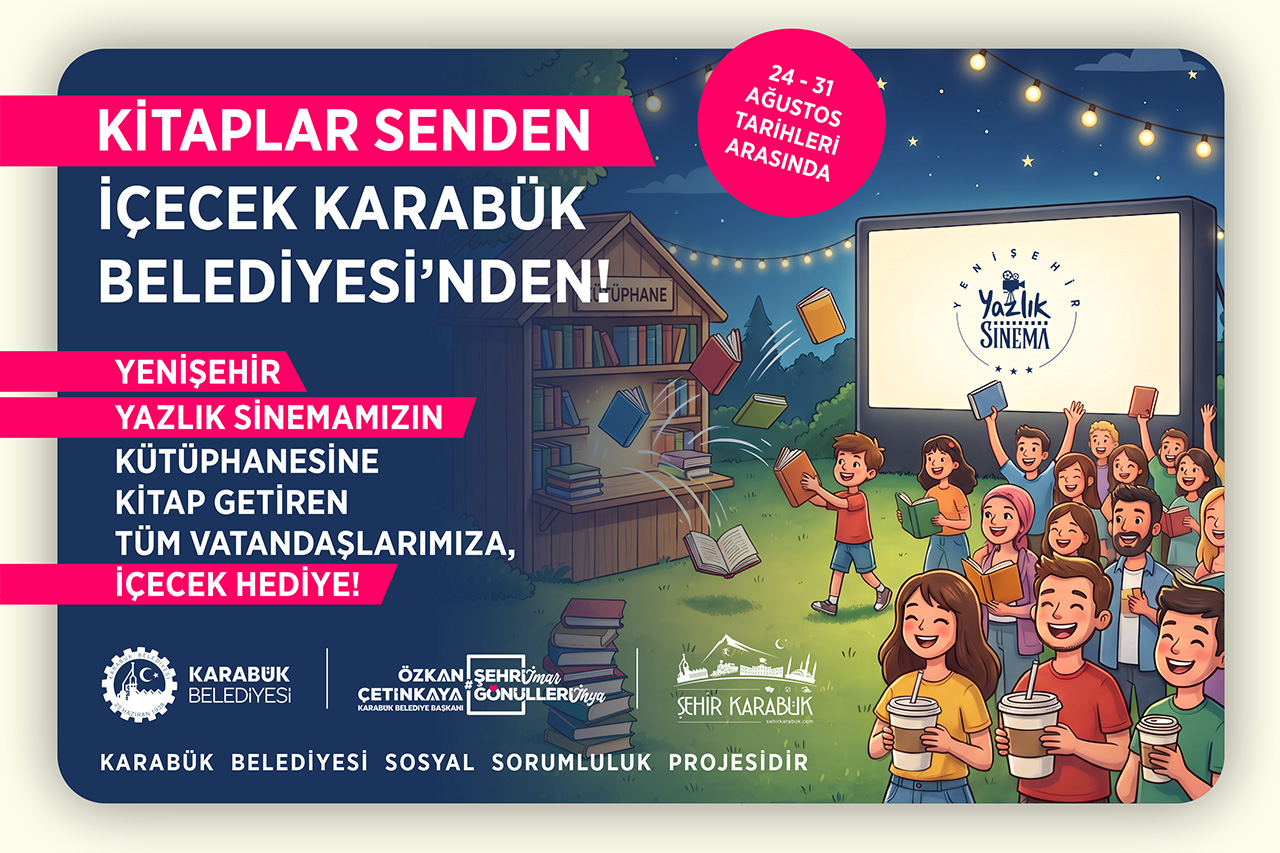 Yenişehir Açık Hava Sinemasında Anlamlı Kampanya: Kitap Getirene İçecek Hediye