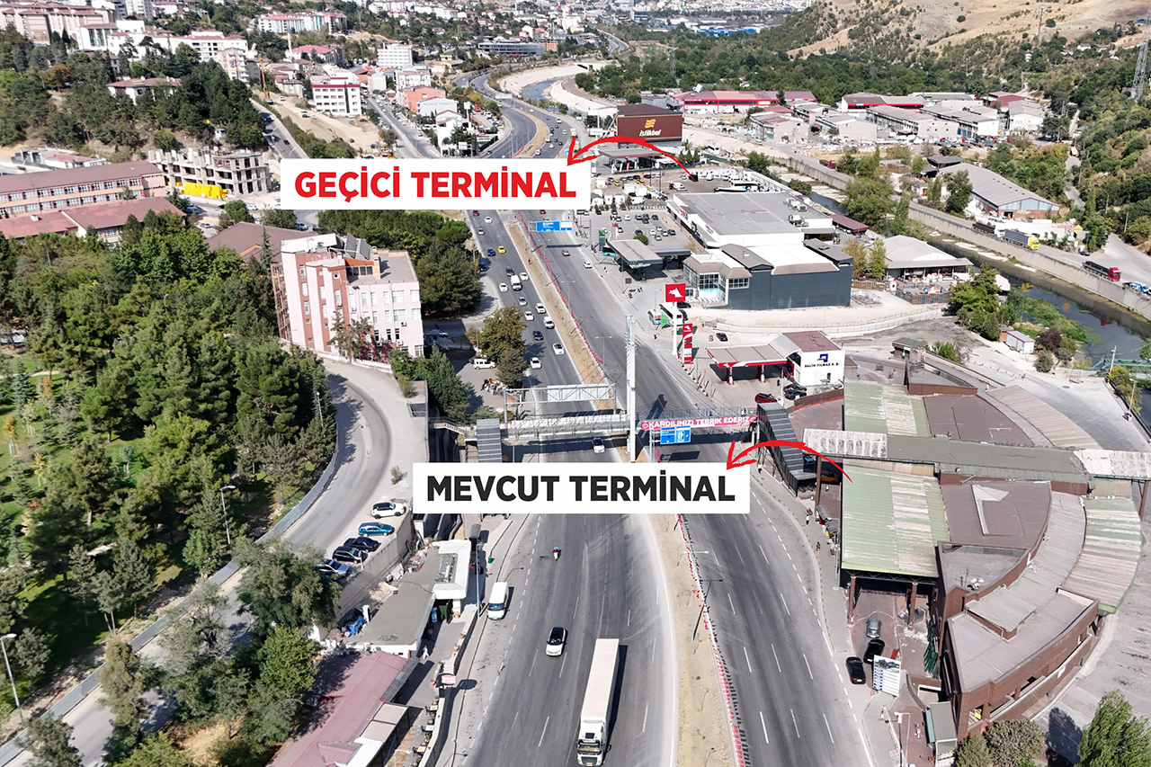 Karabük’te Geçici Terminal Hizmet Vermeye Başladı