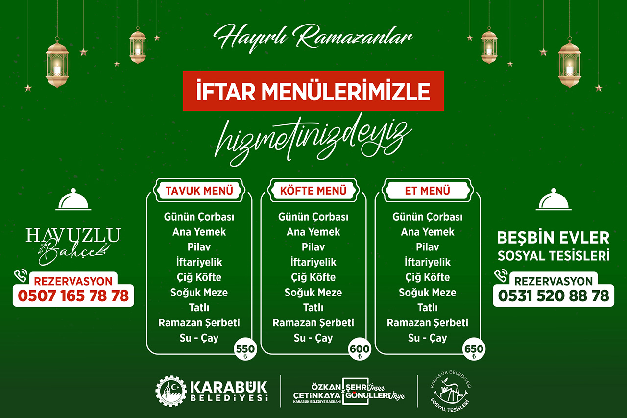 Havuzlu Bahçe Sosyal Tesisleri Uygun Fiyatlı Menüsüyle Ramazan’a Hazırlanıyor
